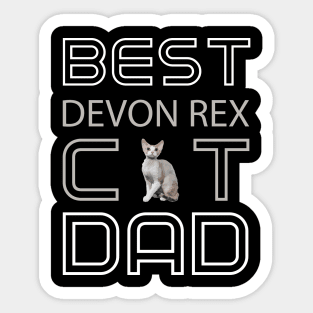 Best Devon Rex Cat Dad Sticker